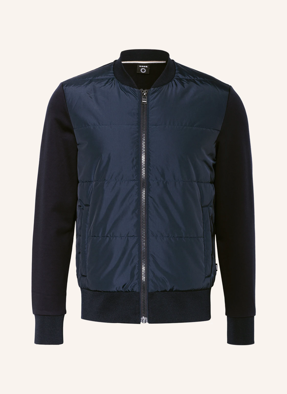 BOSS Sweatjacke SKILES im Materialmix