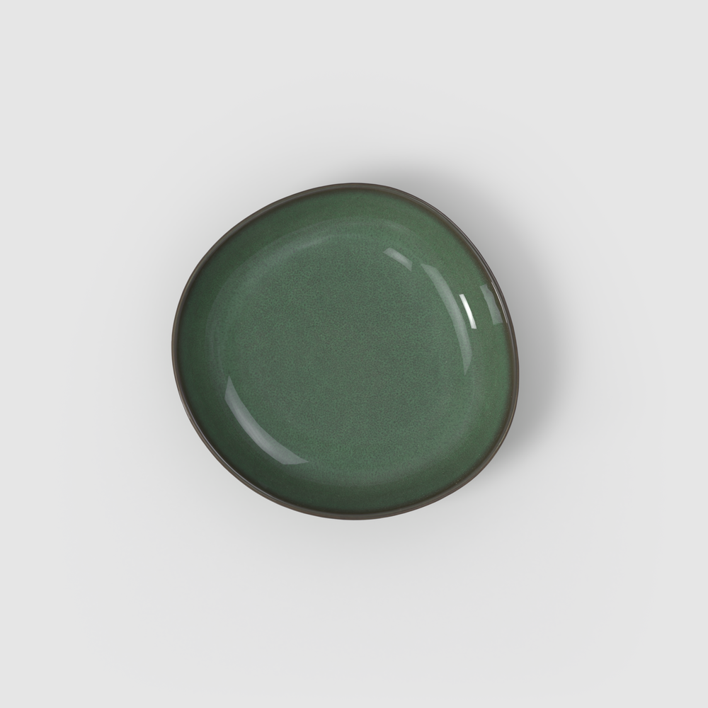 Lave Pasta bowl - Green, 15.9 oz, stoneware