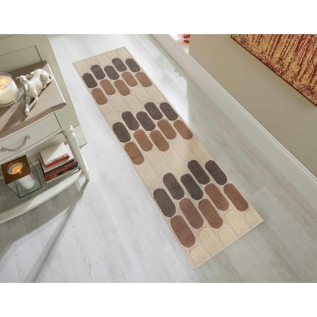 RELIC - Tapis de salon en laine marron 160x230 cm