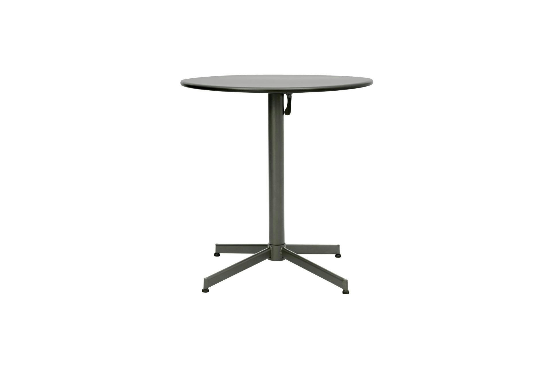 HELO - Table de repas ronde 3 places en métal vert