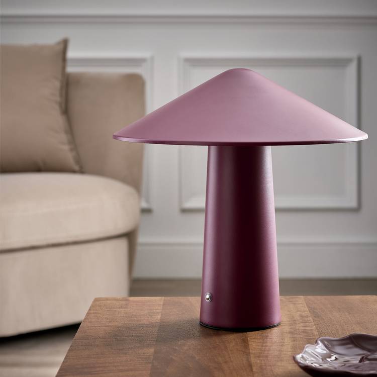 Habitat Kiro Rechargeable LED Touch Table Lamp - Burgundy