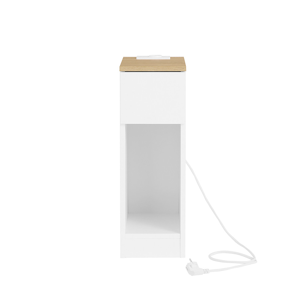 SoBuy Szafka nocna z jedną szufladą 35x20x60cm FBT111-E-WN