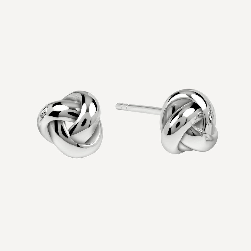 Mallow Street - Silver Twist Stud Earrings