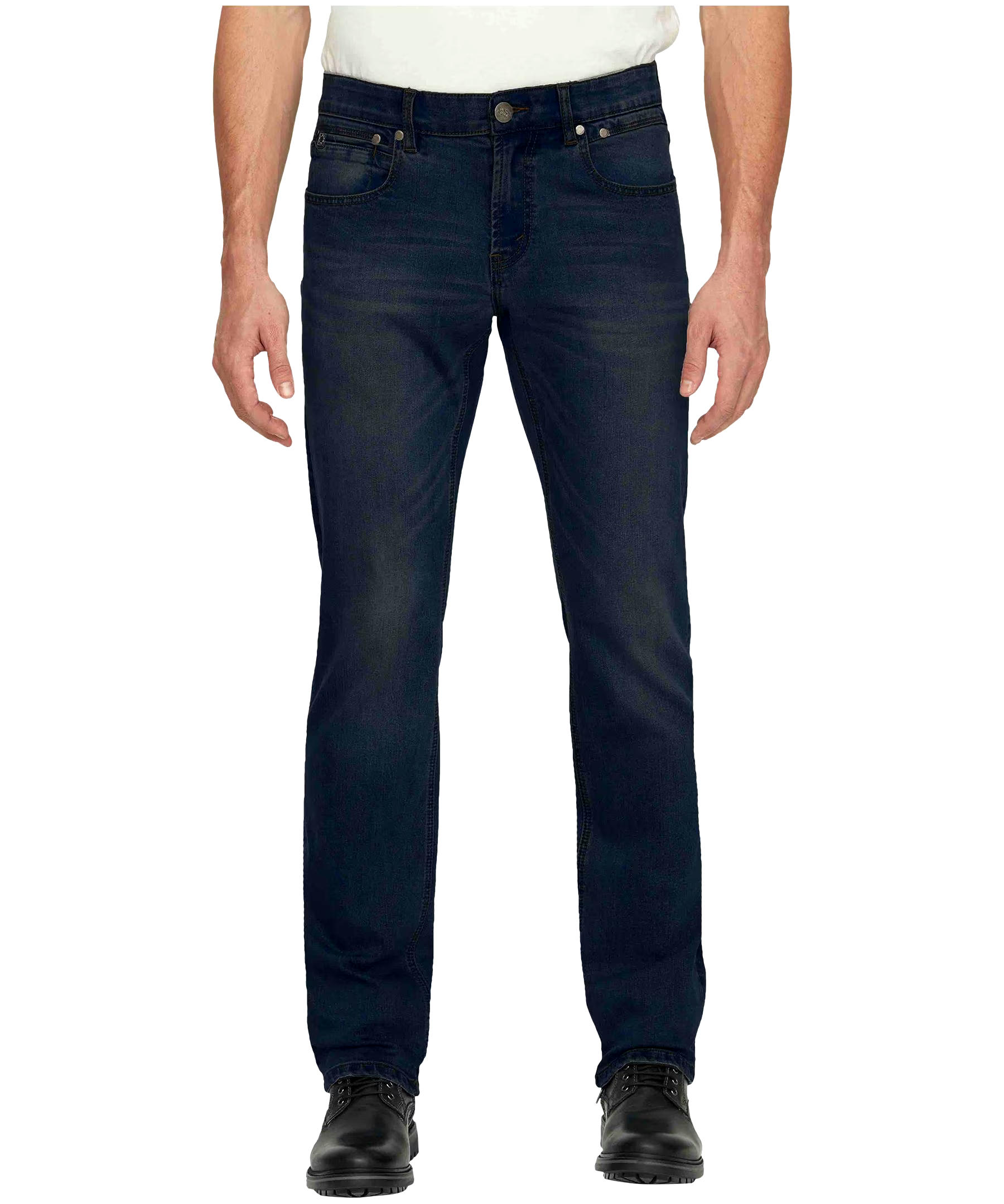 Black Bull Men's Mad 5 Pocket Classic Fit Low Rise Stretch Jeans -Dark Wash-