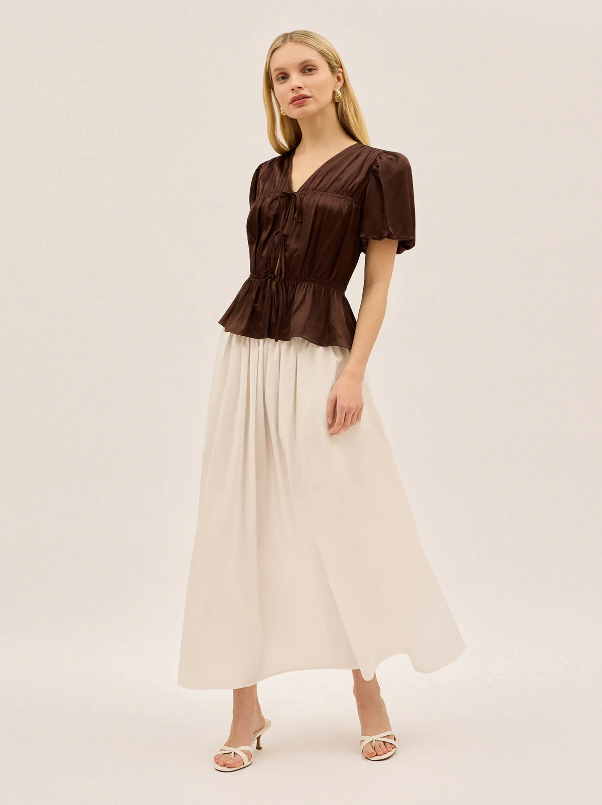 Lucinda White Cotton Skirt