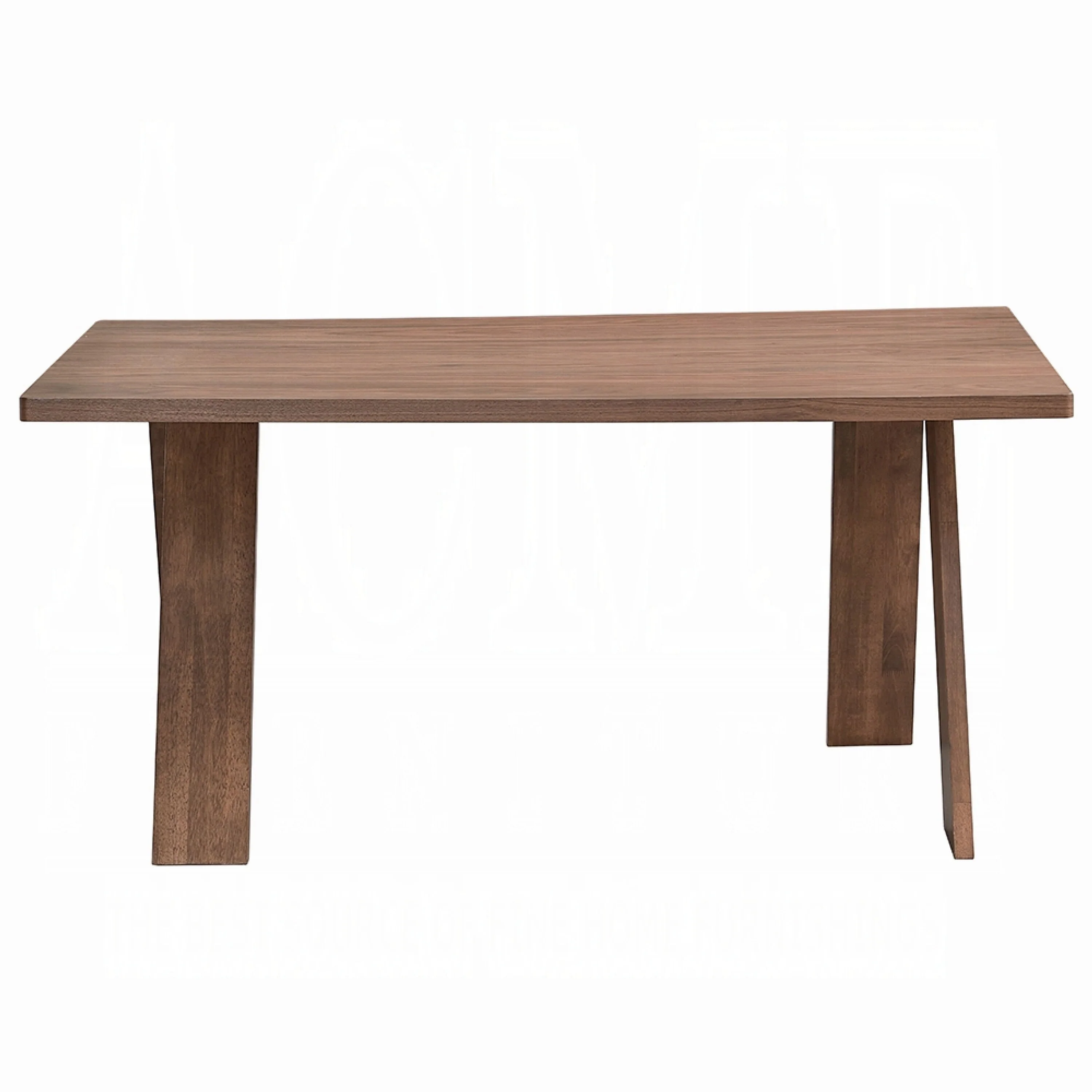 Nory Rectangular Dining Table, Scandinavian Walnut Brown, 63 Inch