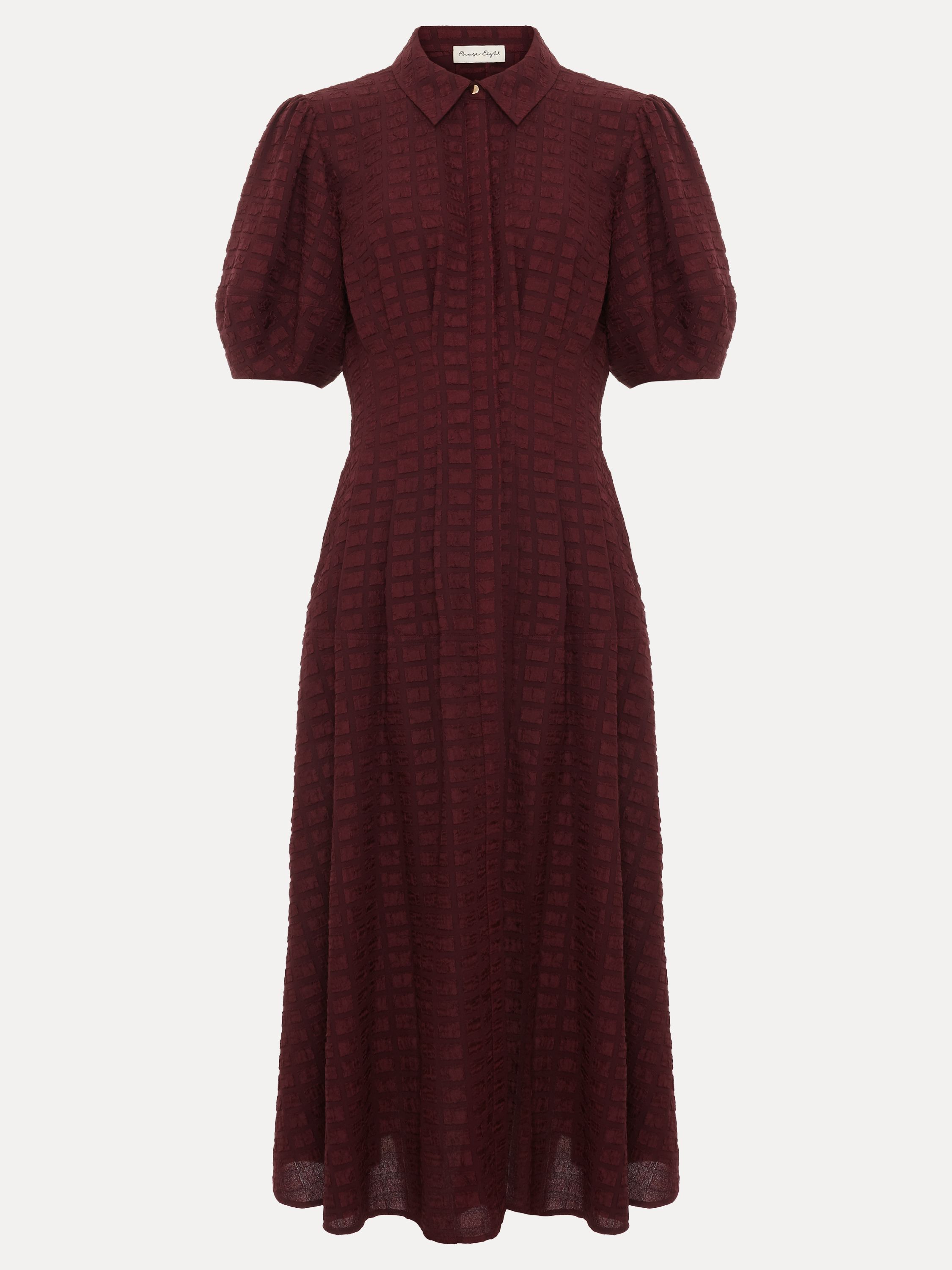 Phase Eight Yasmine Textured Collared Midi Dress