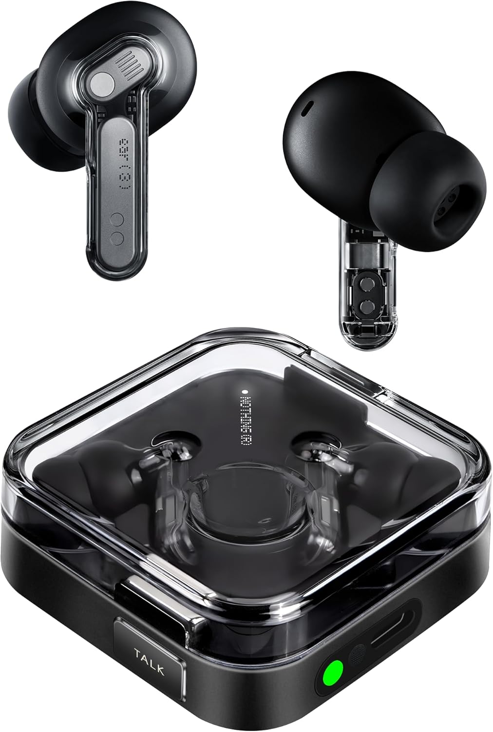 Nothing Ear (3) Wireless Earbuds Super Mic 45dB Hybrid Active Noise Cancelling Bluetooth Headphones Hi-Res 6 Mics  12mm Dynamic Bass Boost  Dual Connect ANC Sport Ear Buds for iPhone Android  Black
