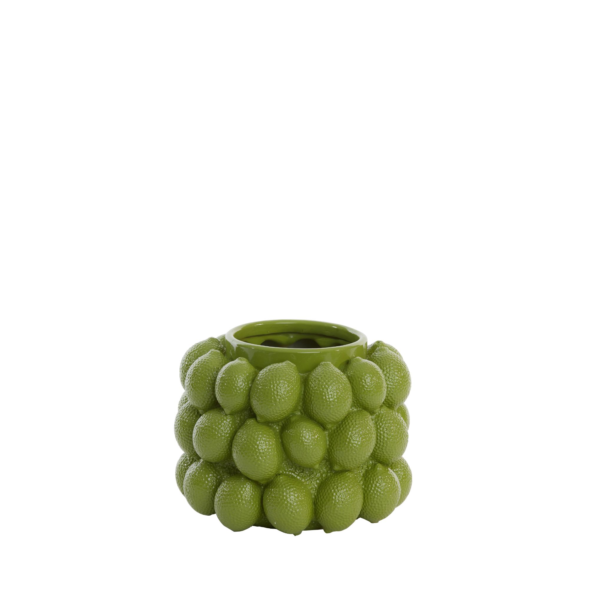 Light & Living vaas Lemon - groen - Ø24.5cm