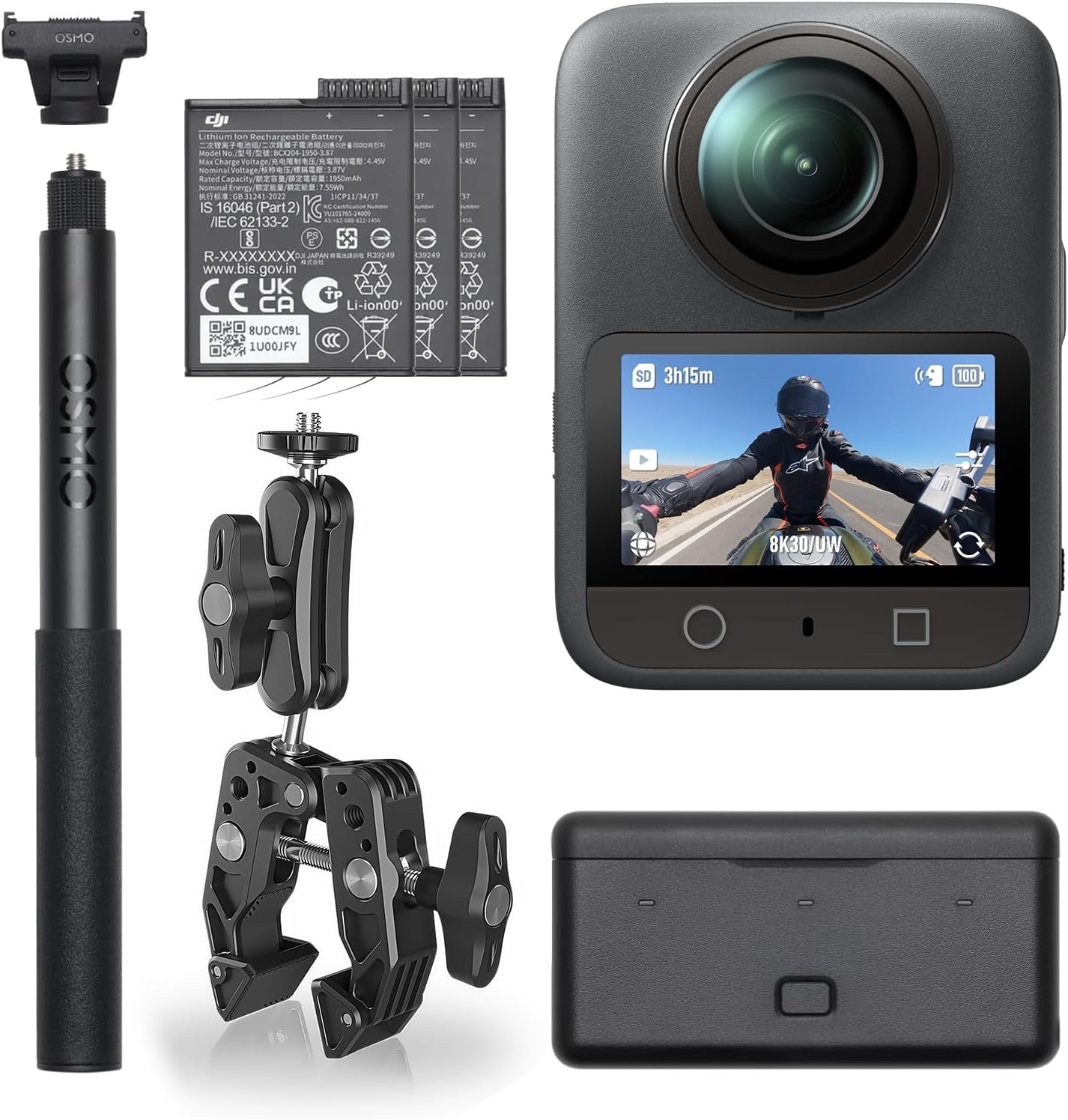 DJI Osmo 360 Camera Adventure Combo, Waterproof 8K 360° Action Camera