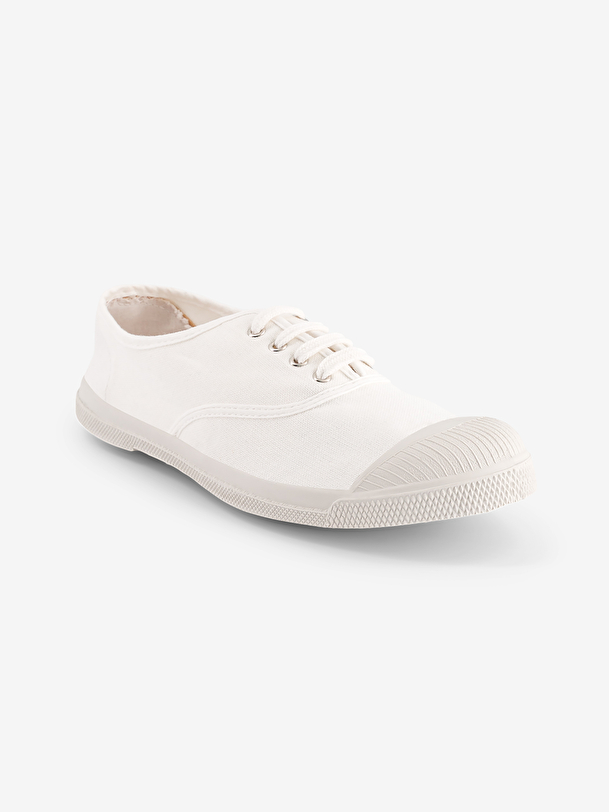Tennis lacets femme blanc