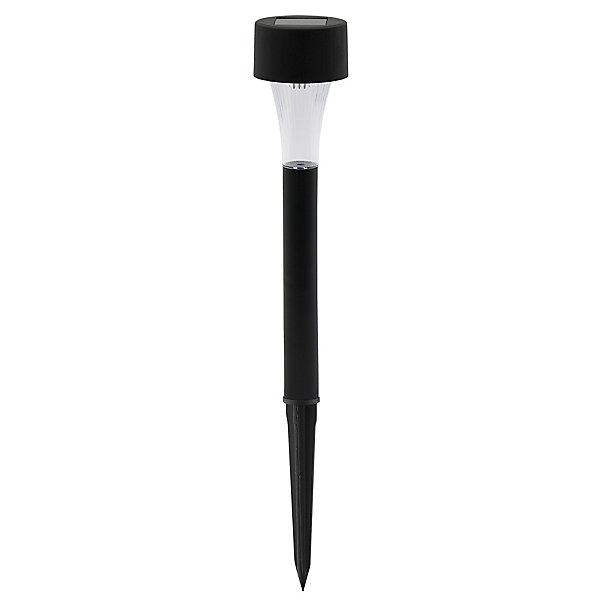 Lot 10 balises extérieures solaires Spike LED intégrée IP44 GoodHome noir