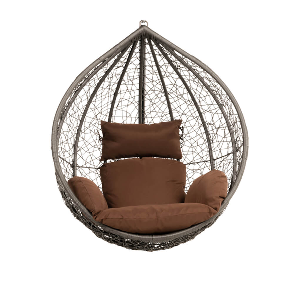 Home Deluxe Hangstoel CIELO bruin wicker   kussen