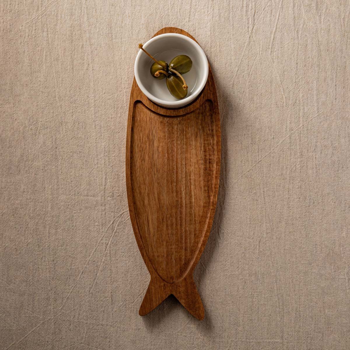 Zestaw MOOKA do serwowania w kształce ryby z miseczką 34,5x11,5 cm