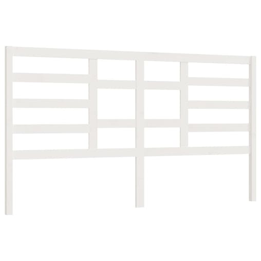 NNEVL Bed Headboard White 186x4x104 cm Solid Wood Pine