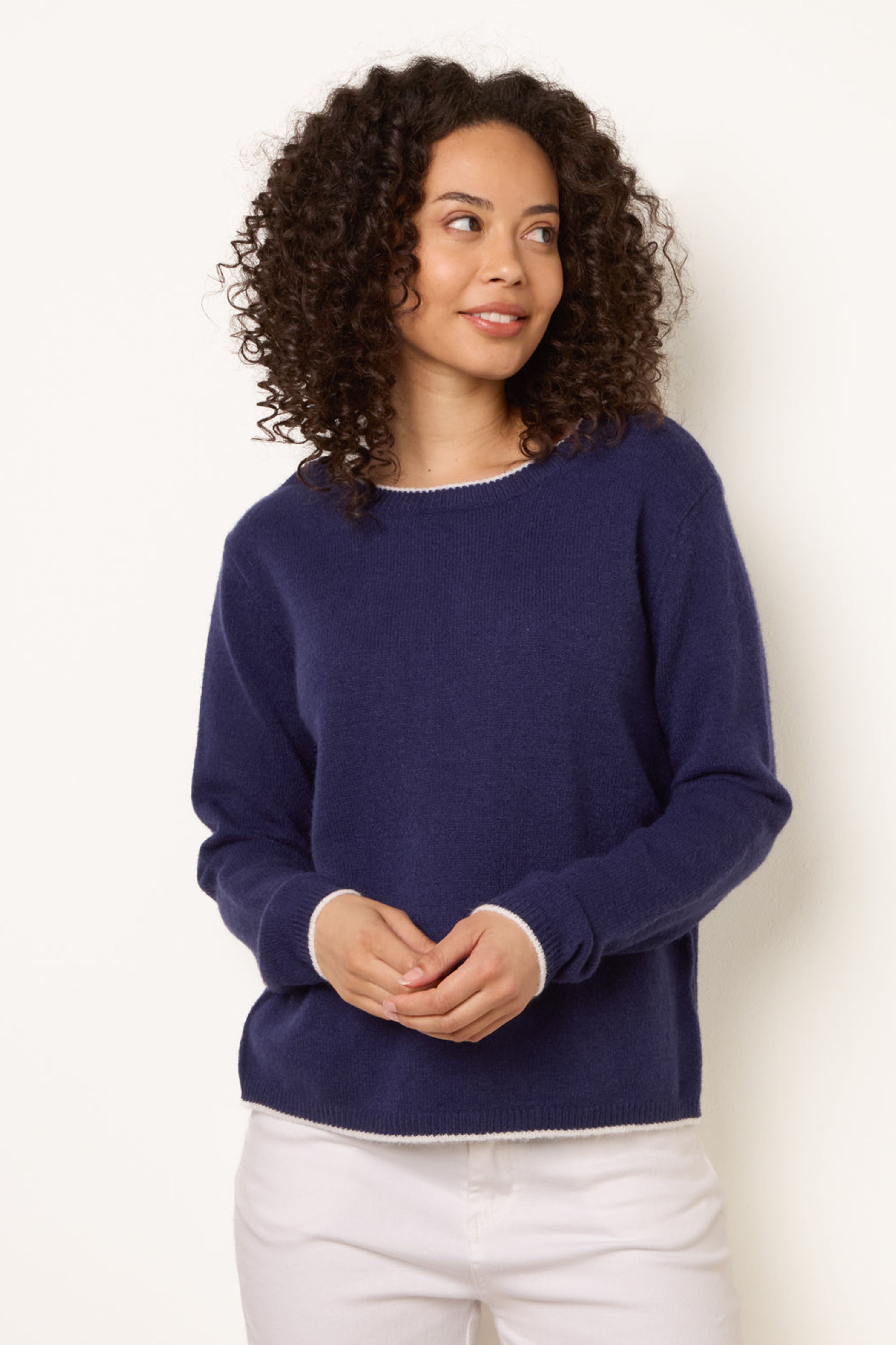 Blue Vanilla Navy Back Bow Jumper