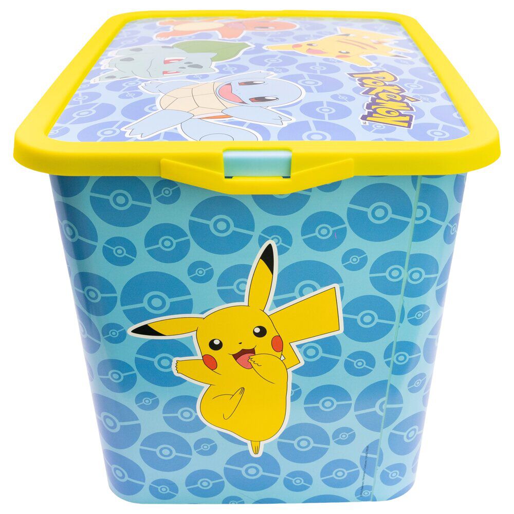 Box de rangement Pokémon 23L plastique bleu 40x30xH27,5cm