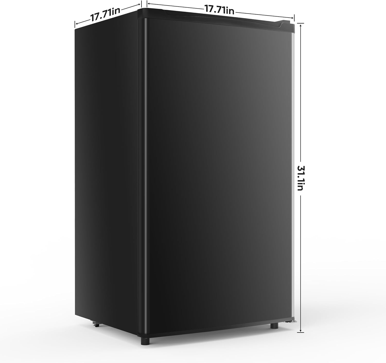 NEWBULIG Mini Fridge with Freezer 3.2 Cu.Ft Small Refrigerator for Office, Dorm, Small Fridge with Adjustable Thermostat, Energy Saving, Singel Door, Black