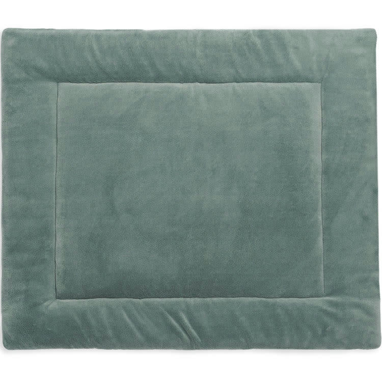 - Tapis de jeu réversible en tricot vert cendre (80 x 100 cm)