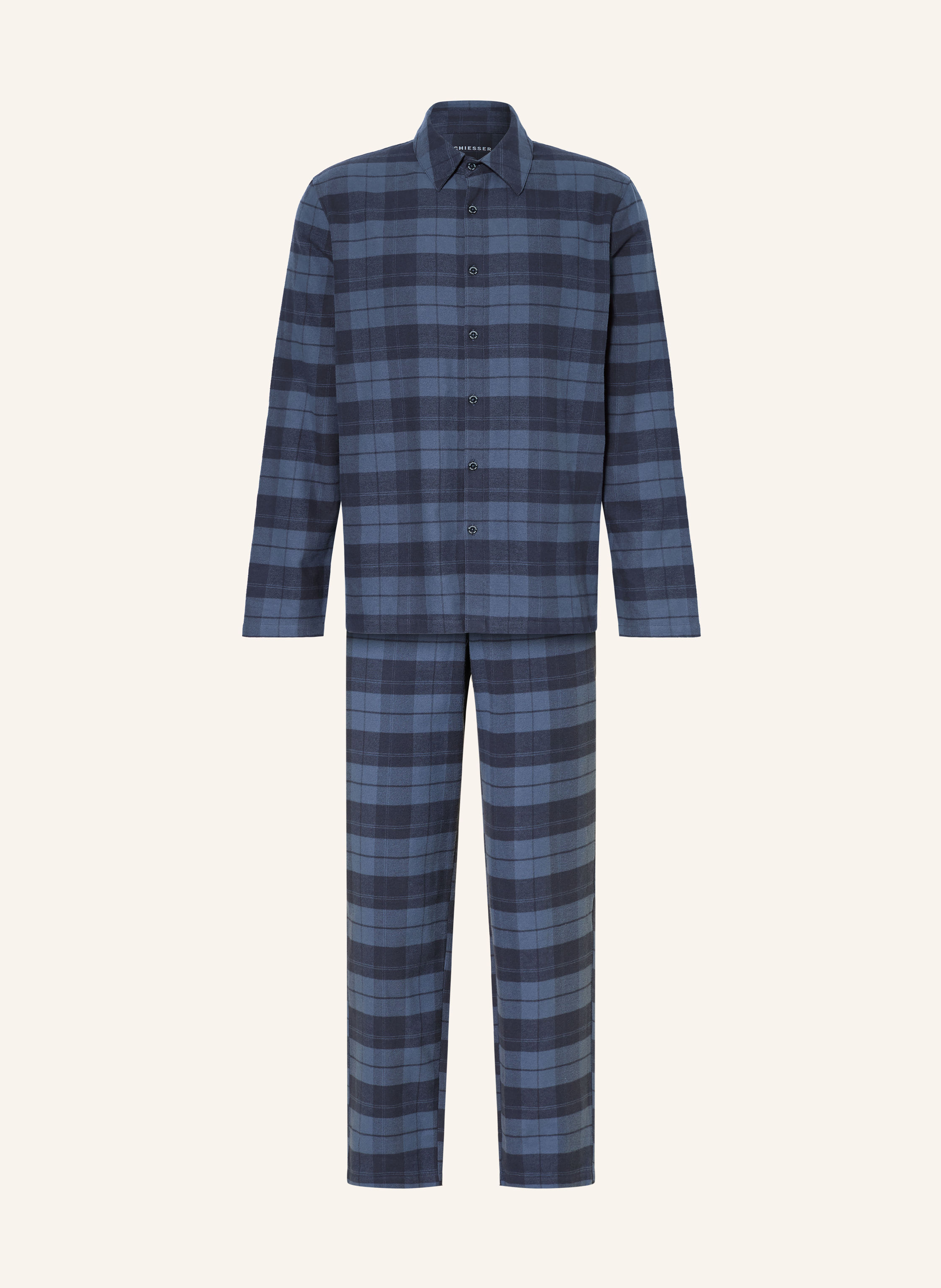 SCHIESSER Schlafanzug SELECTED PREMIUM WARMING aus Flanell
