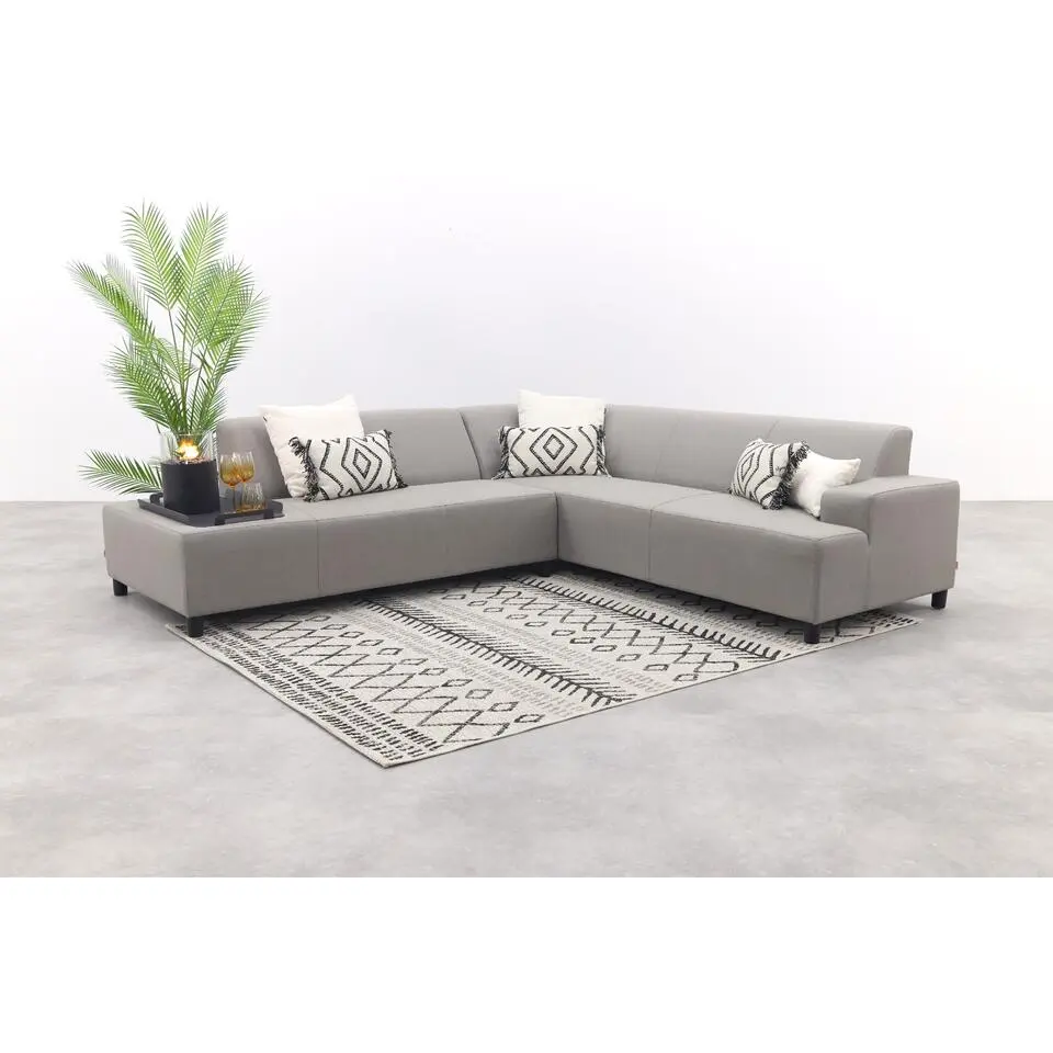 Malaga hoekbank loungeset chaise longue - taupe