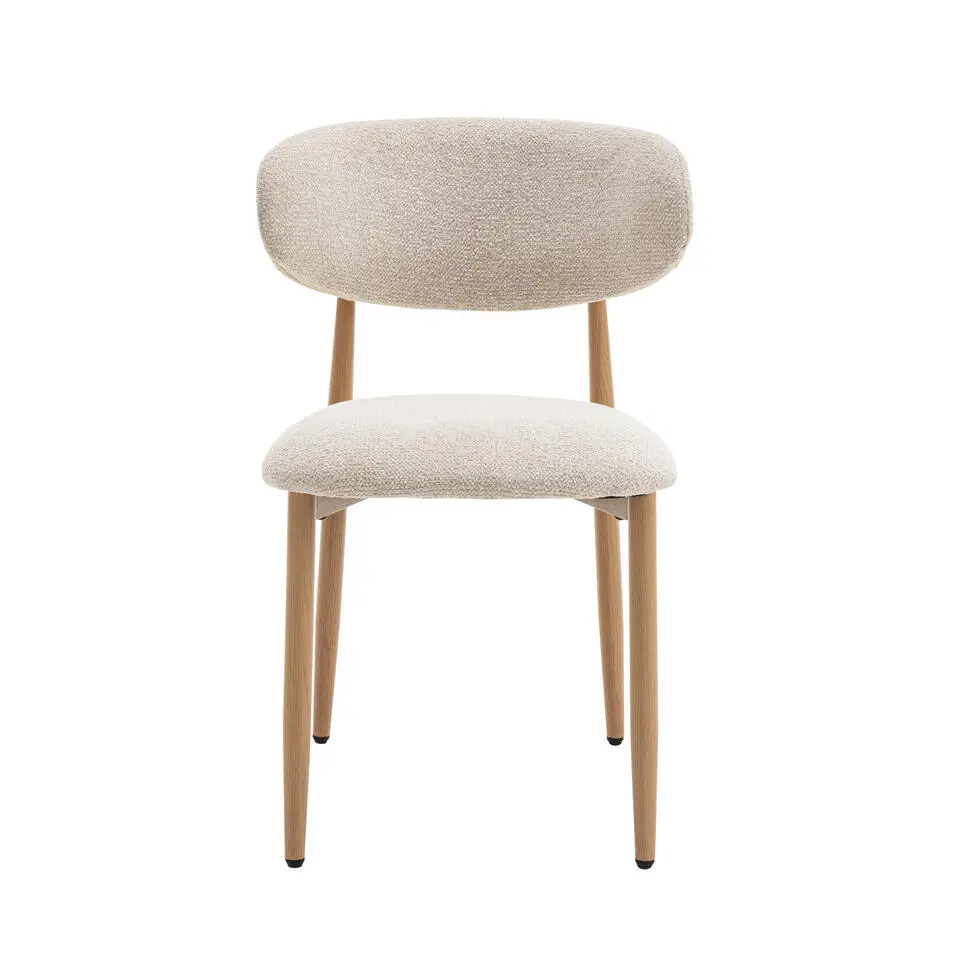 Celia Eetkamerstoelen Set van 2 - Beige Naturel
