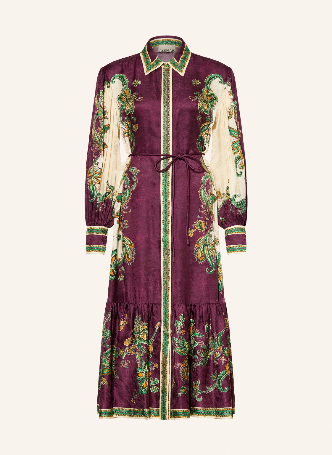 ALÉMAIS Hemdblusenkleid RUTHIE mit Seide und Rüschen