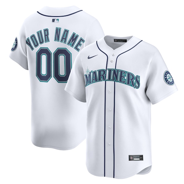 Seattle Mariners Nike Home Limited Custom Jersey - White
