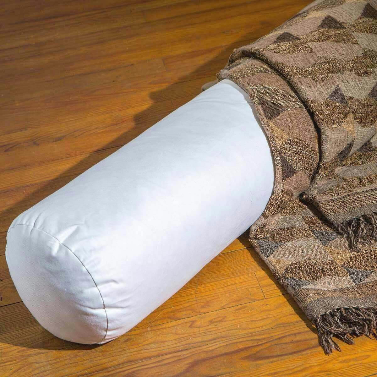 PREMIUM - Traversin naturel mi-ferme en plumes et duvet 140 cm