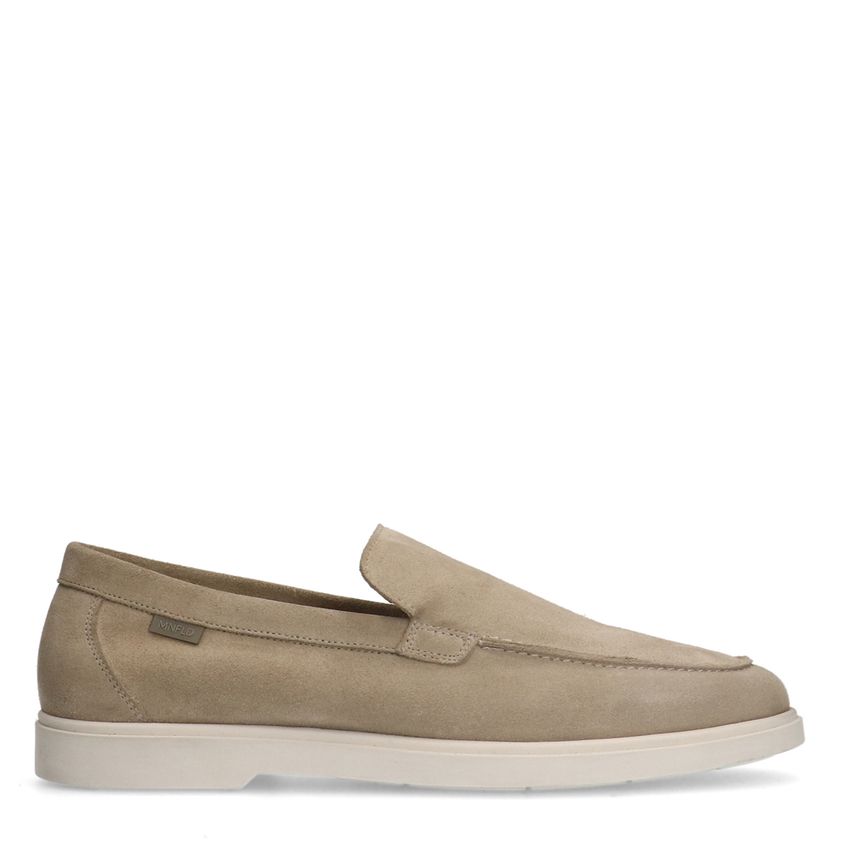 Manfield Beige suède loafers