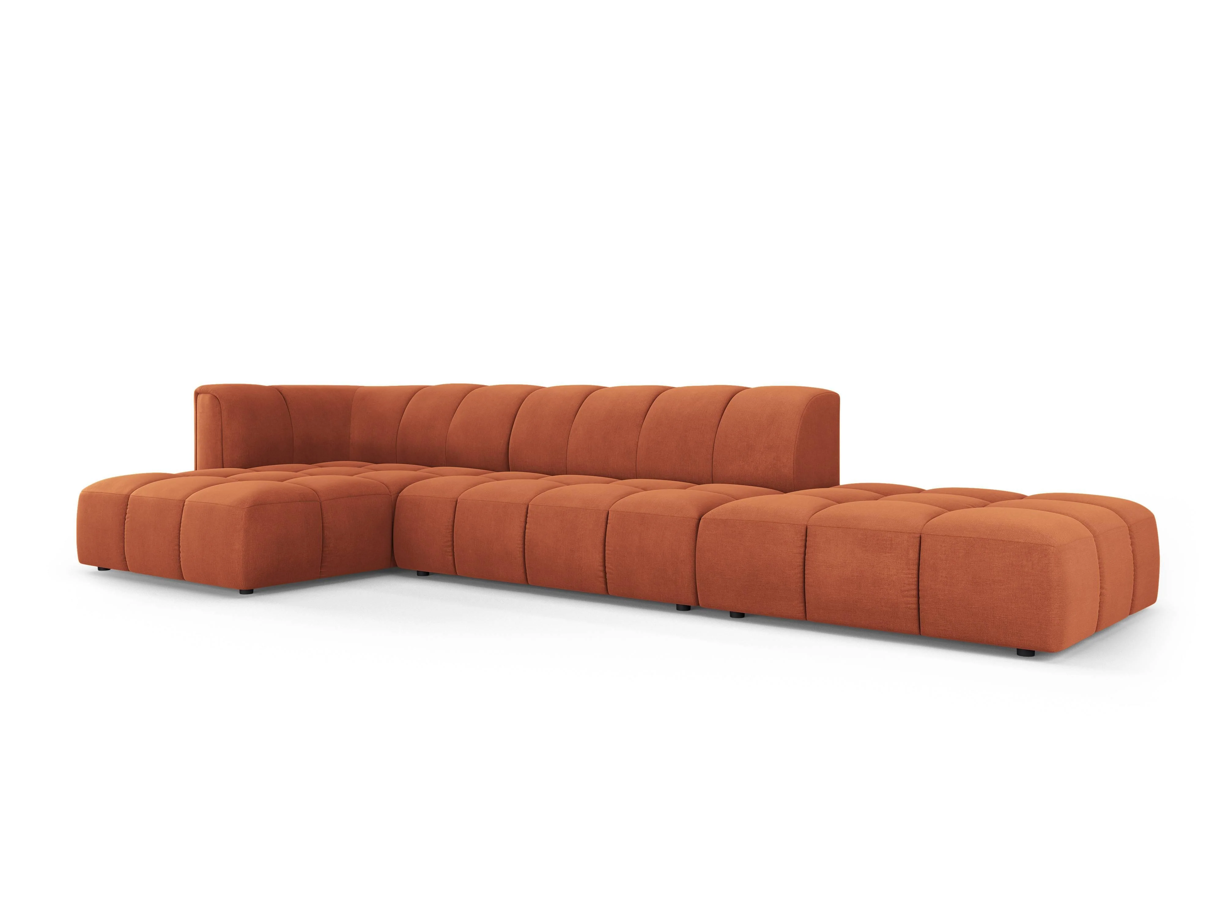 Hoekbank Francesca chenille links 5-zits