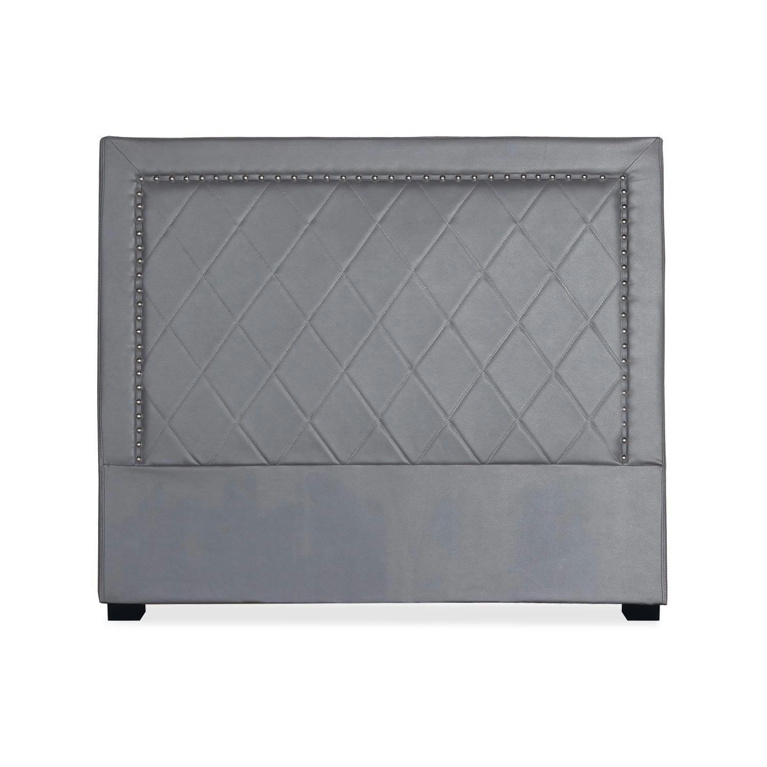 MEGHAN - Tête de lit 140cm simili p.u. Gris