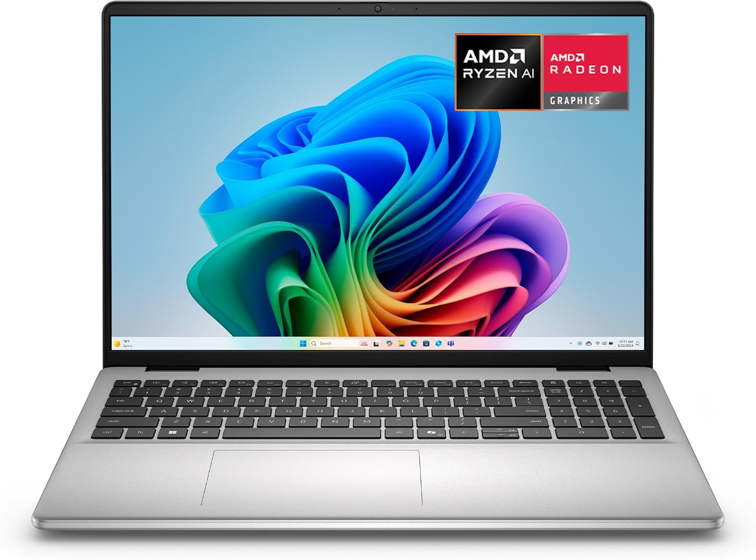 Dell 16 Laptop DC16256-16.0-inch 16:10 2K Touchscreen Display, AMD Ryzen AI 7 350 Processor, AMD Radeon Graphics, 32GB Memory, 1TB SSD, Windows 11 Home, Copilot+, Onsite Service, Platinum Silver