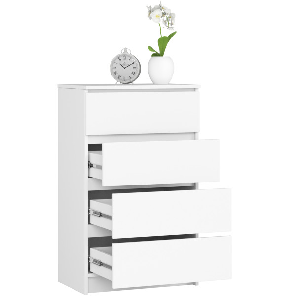 Komoda AKORD K60 Biała 60 cm kolor Biały mat 60x40x99 cm