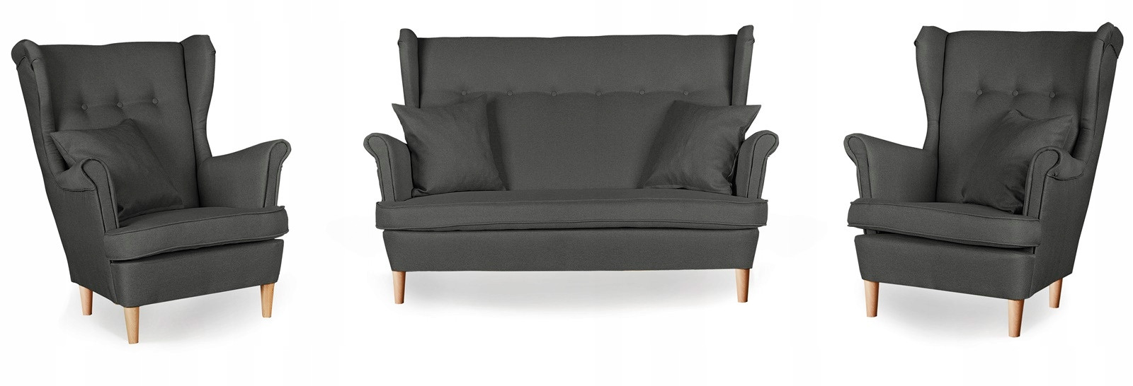 Zestaw wypoczynkowy mebli uszak ARI sofa fotele Family Meble