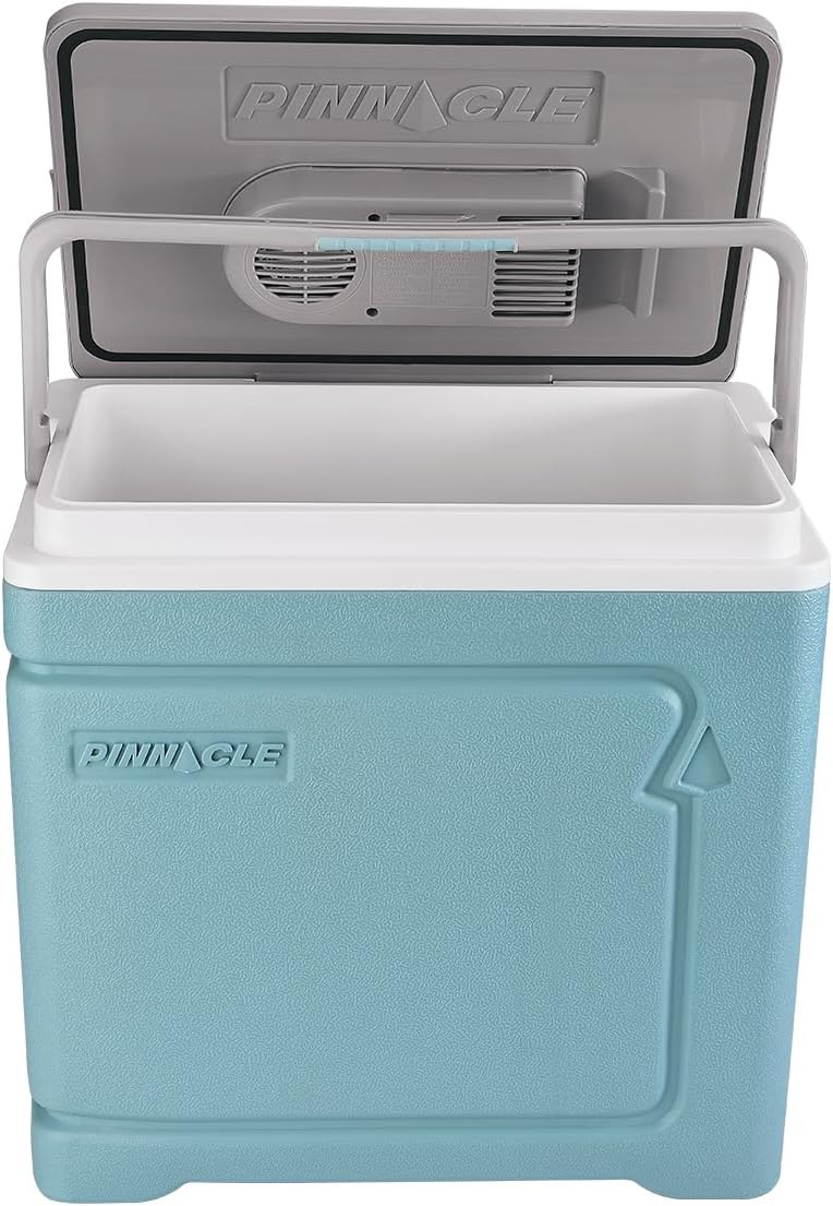 Pinnacle Thermoware Electric Cooler – Large 30L Portable Cooler for Hot and Cold Drinks and Food – 12v Travel Cooler for Car, Camper, RV, Van – Plug-In Cooler Refrigerator for Travel, Fishing, Hunting