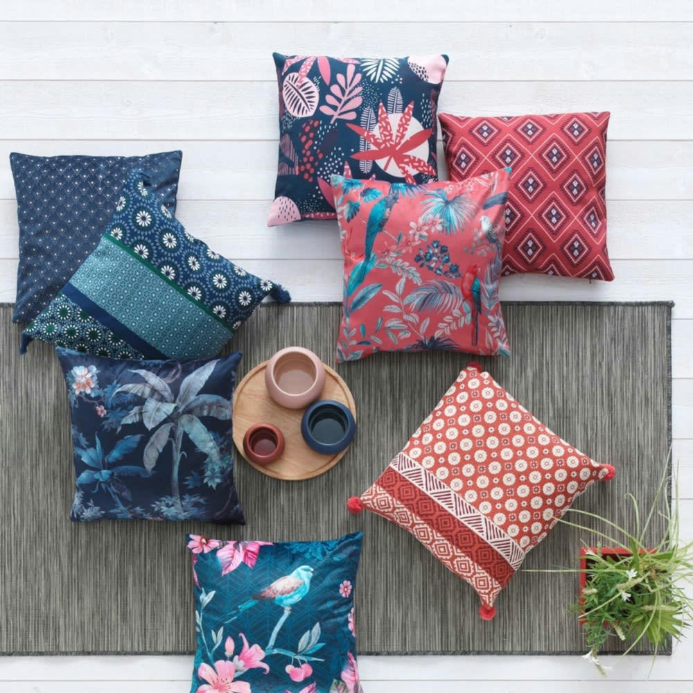 CHRISTINA - Housse de coussin aspect velours 40x40cm