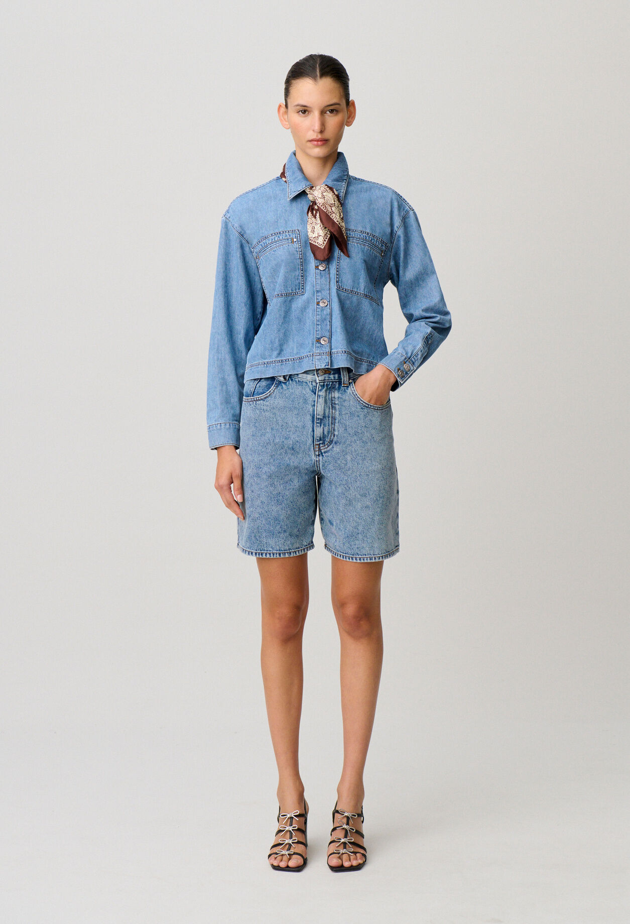 Chemise denim oversize