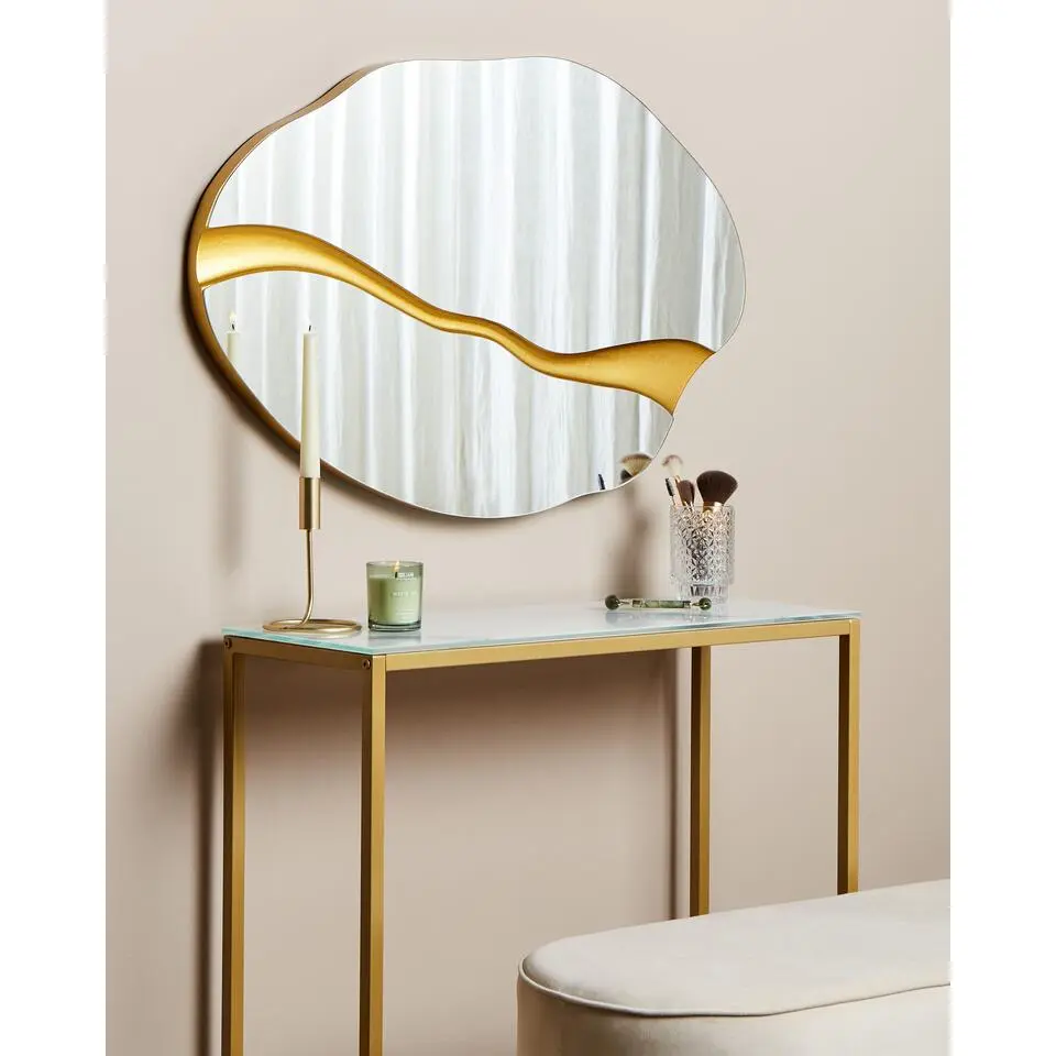 POIVRES - Wandspiegel - Goud - 60 x 90 cm - Glas