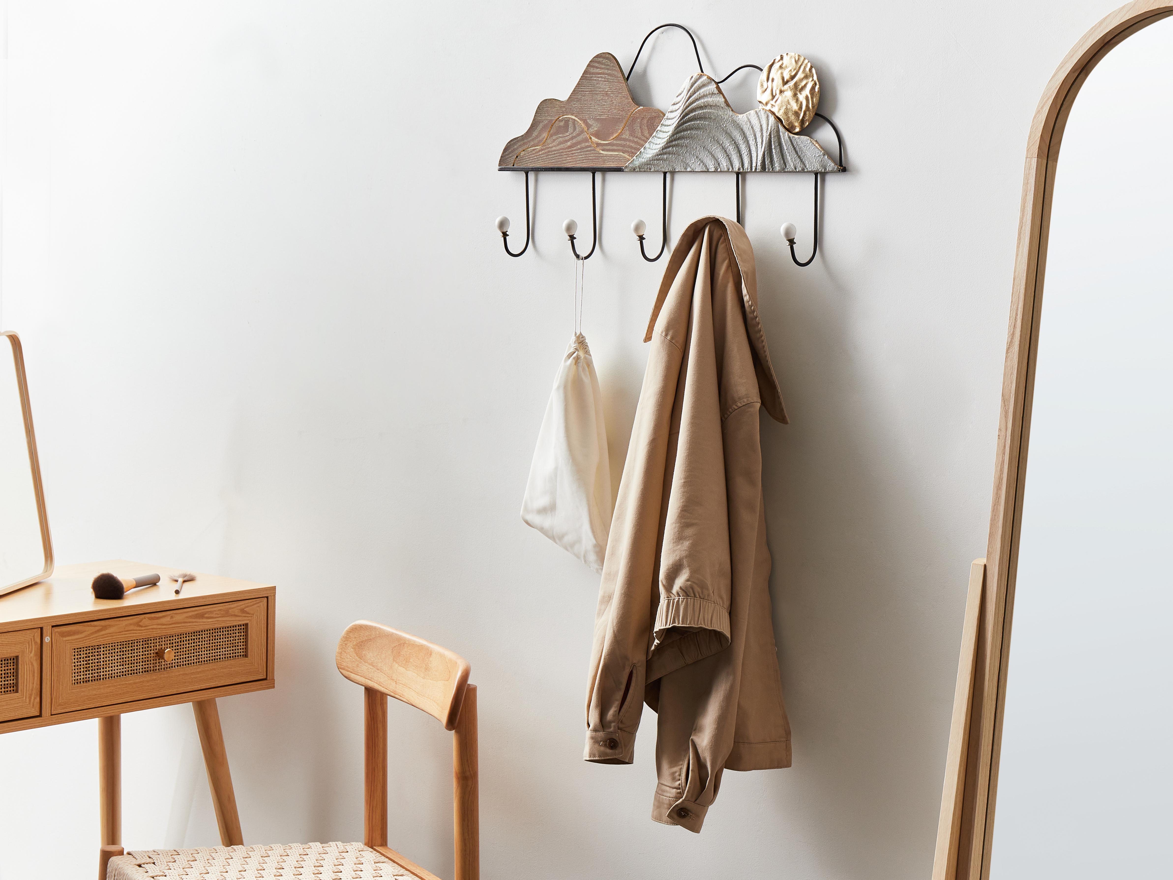 Wall Mounted Coat Rack SLIGO Black