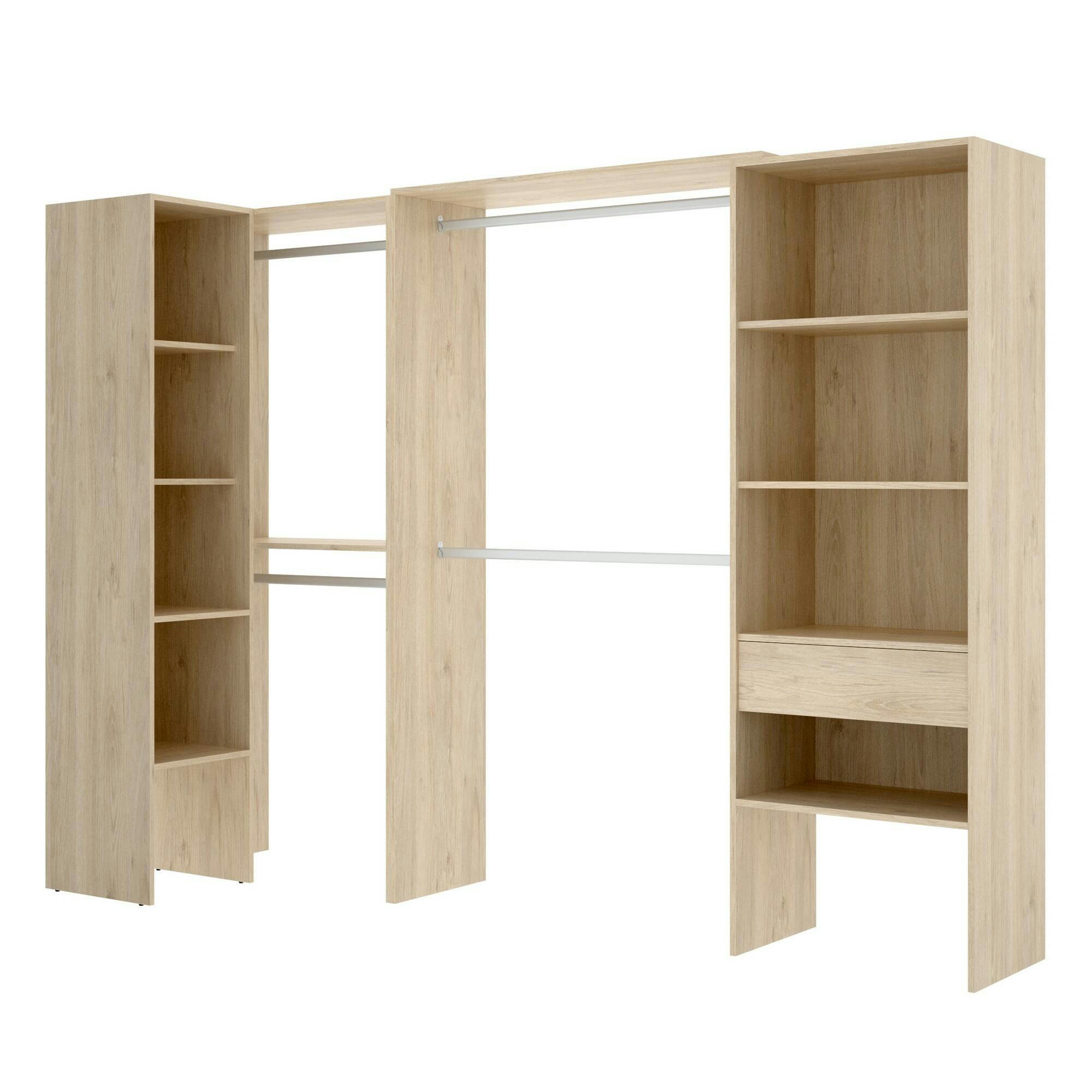 DACASUZ - Garde-robe effet bois chêne