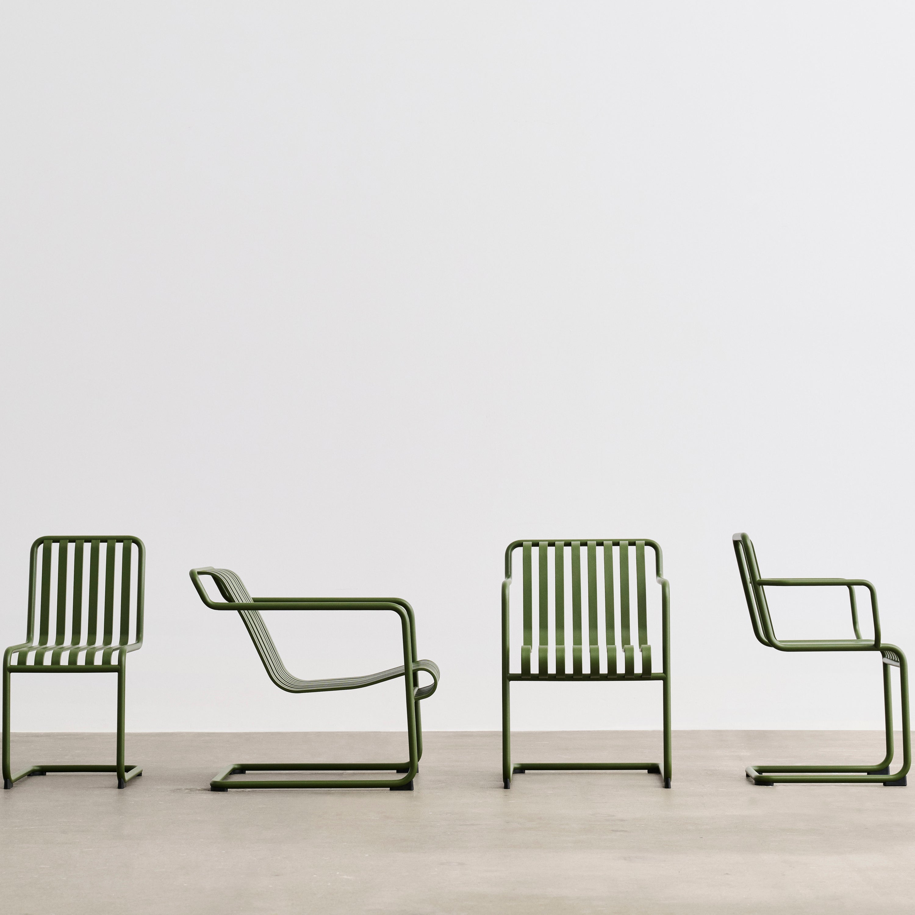 HAY Palissade Cantilever Stoel - Olijfgroen