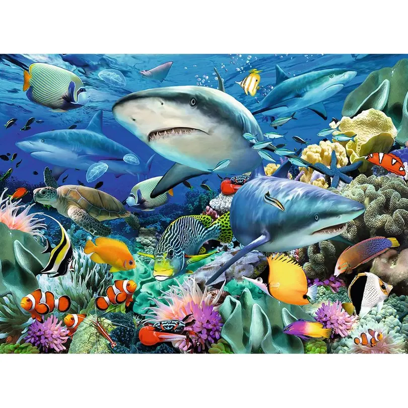 Puzzle 100-teilig Riff der Haie