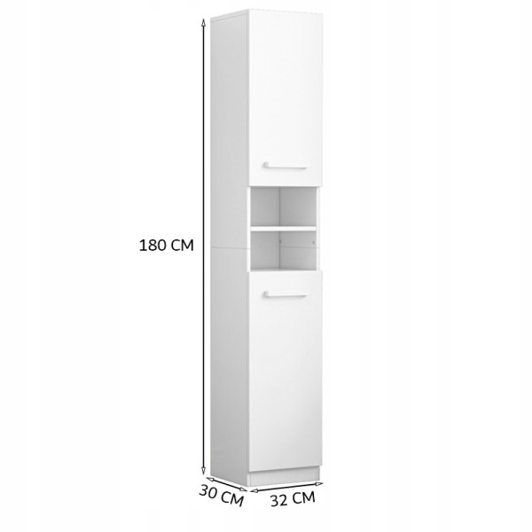 Biały regał nowoczesny stojący wysoki loft 180 cm