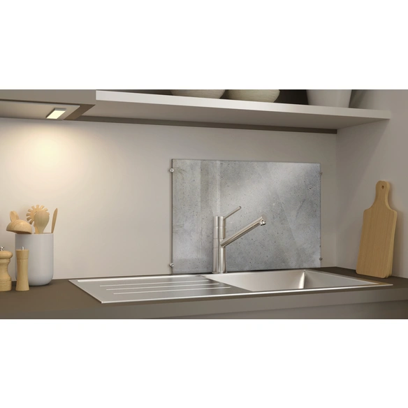 Glasboard »Dark Concrete«, mehrfarbig, Glas
