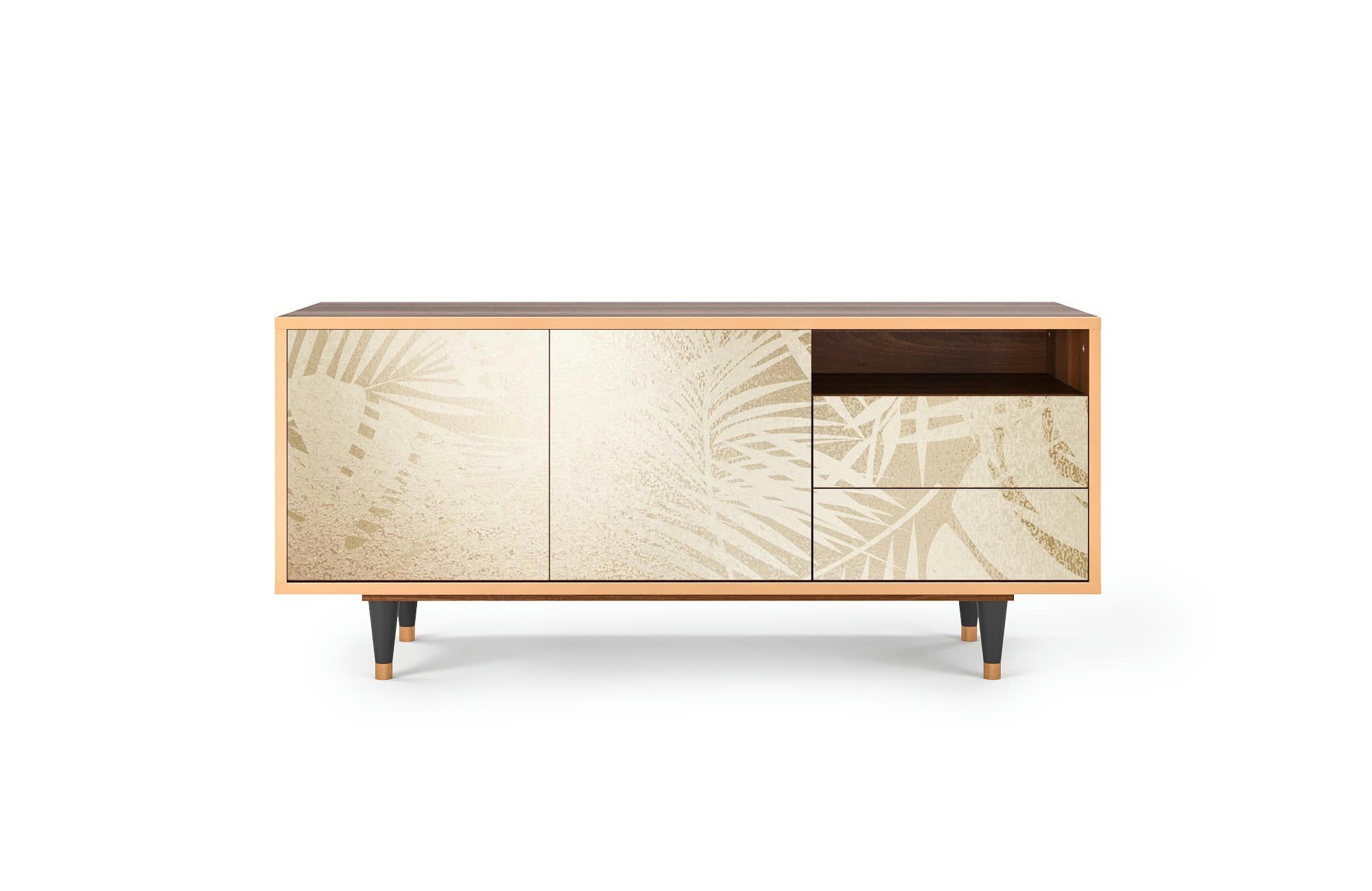 PLANT OF THE DESSERT - Meuble TV  sable 2 tiroirs et 2 portes L 125 cm