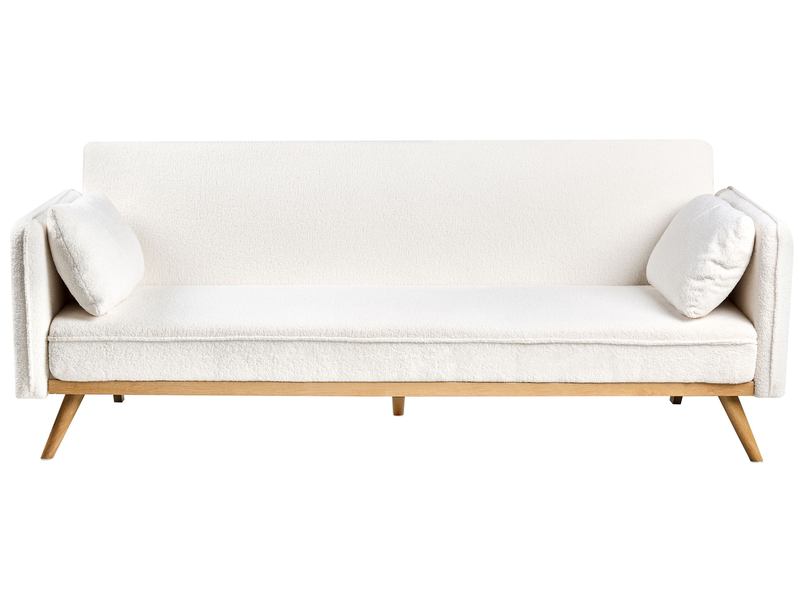 Sofa rozkładana ASAA Boucle Złamana biel