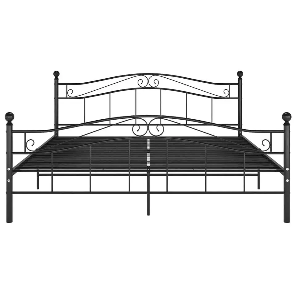 vidaXL - Meatlen bed frame - Zwart - Metaal - 140x200 cm