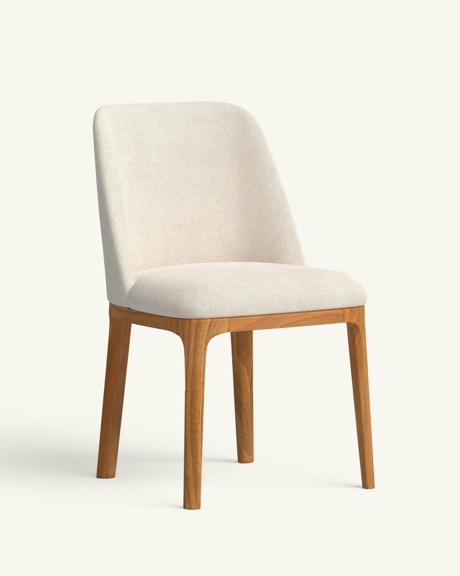 ALANA - 2 Chaises fabriqué à la main en couleur beige