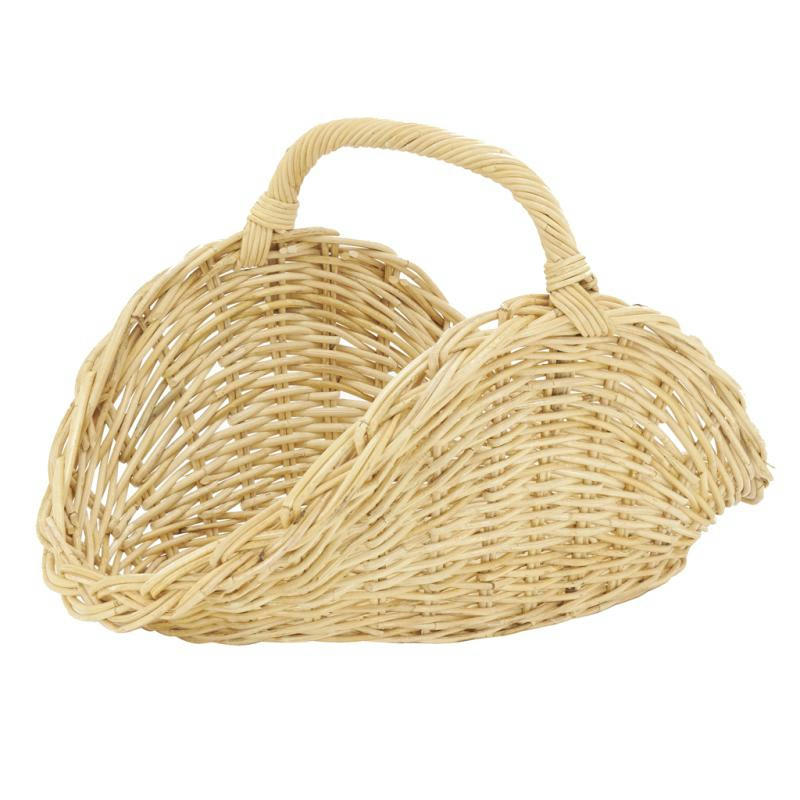 - Panier à bûches en poelet oval clair